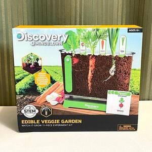 New - Discovery Edible Veggie Garden Watch-It-Grow Kit DIY STEM Activity for Kid